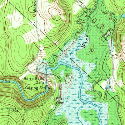 United States Geological Survey Barre, MA (1969, 24000-Scale) digital map