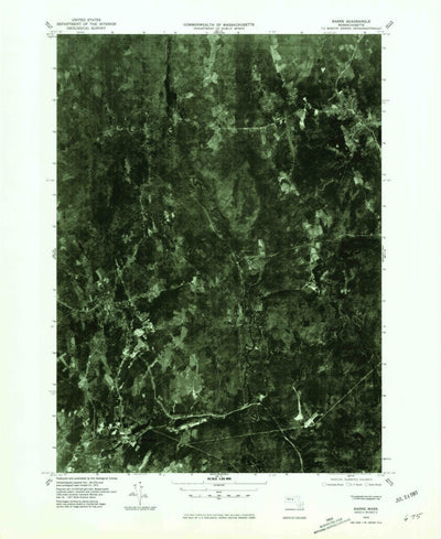 United States Geological Survey Barre, MA (1975, 25000-Scale) digital map