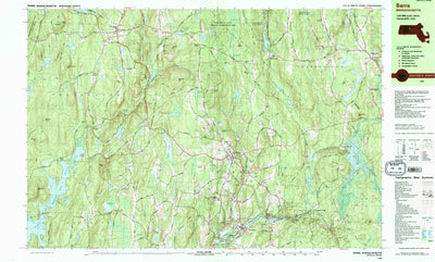 United States Geological Survey Barre, MA (1988, 25000-Scale) digital map