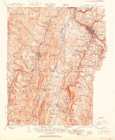 United States Geological Survey Barre, VT (1924, 62500-Scale) digital map