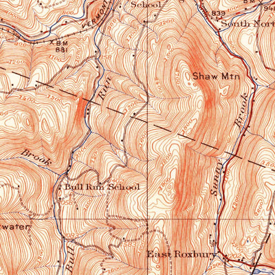 United States Geological Survey Barre, VT (1924, 62500-Scale) digital map
