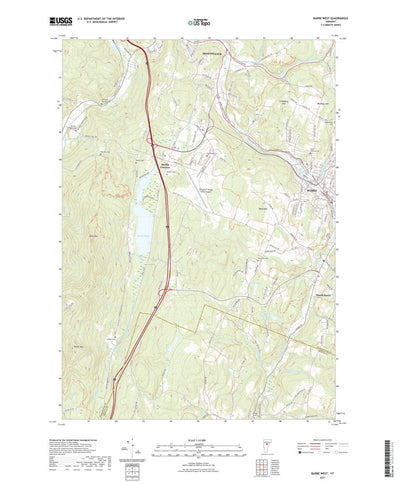 United States Geological Survey Barre West, VT (2021, 24000-Scale) digital map