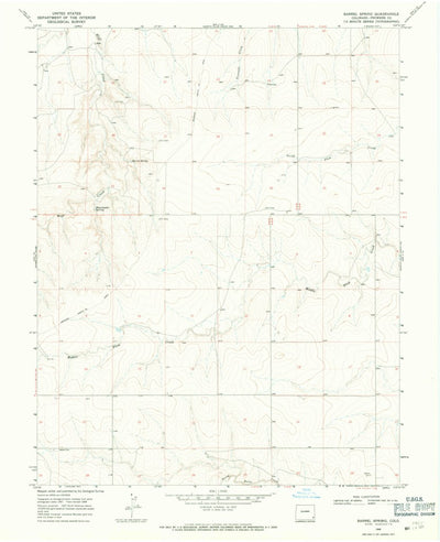 United States Geological Survey Barrel Spring, CO (1968, 24000-Scale) digital map