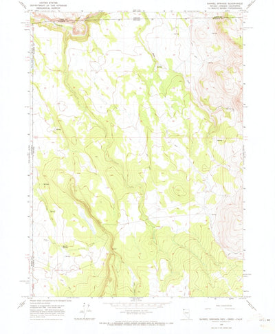 United States Geological Survey Barrel Springs, NV-OR-CA (1966, 24000-Scale) digital map