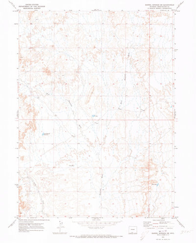 United States Geological Survey Barrel Springs SW, WY (1970, 24000-Scale) digital map