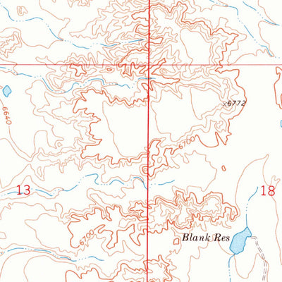 United States Geological Survey Barrel Springs SW, WY (1970, 24000-Scale) digital map