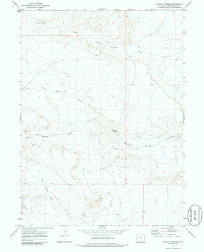United States Geological Survey Barrel Springs, WY (1970, 24000-Scale) digital map