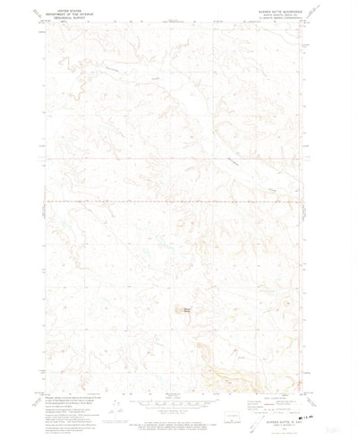 United States Geological Survey Barren Butte, ND (1971, 24000-Scale) digital map