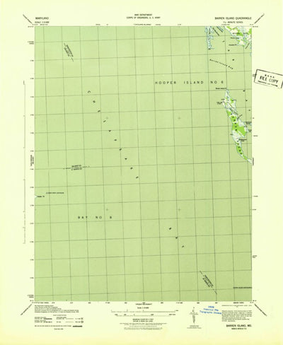 United States Geological Survey Barren Island, MD (1943, 31680-Scale) digital map