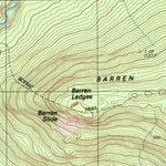 United States Geological Survey Barren Mountain West, ME (1988, 24000-Scale) digital map