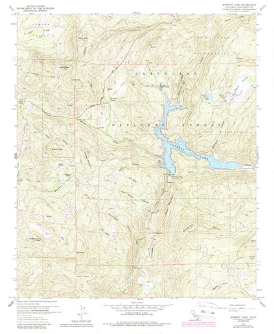 United States Geological Survey Barrett Lake, CA (1960, 24000-Scale) digital map