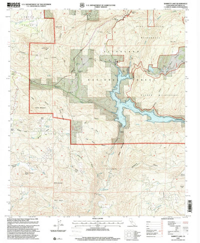 United States Geological Survey Barrett Lake, CA (1997, 24000-Scale) digital map