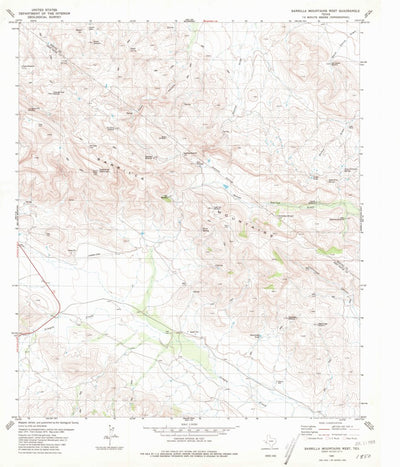 United States Geological Survey Barrilla Mountains West, TX (1980, 24000-Scale) digital map