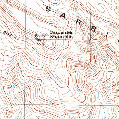 United States Geological Survey Barrilla Mountains West, TX (1980, 24000-Scale) digital map