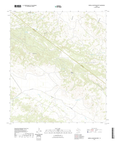 United States Geological Survey Barrilla Mountains West, TX (2022, 24000-Scale) digital map