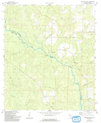 United States Geological Survey Barrineau Park, FL-AL (1978, 24000-Scale) digital map