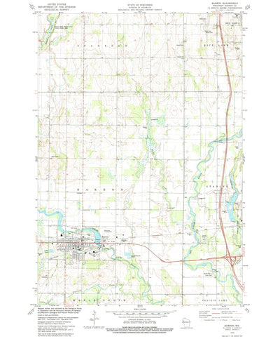 United States Geological Survey Barron, WI (1978, 24000-Scale) digital map