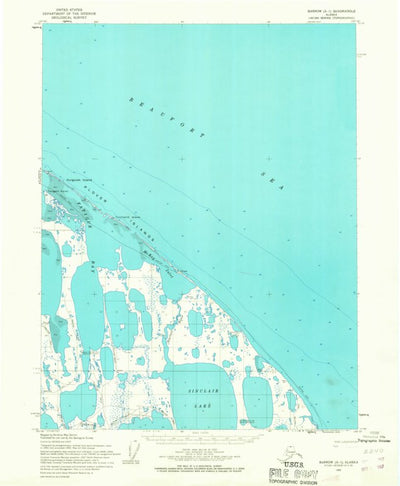 United States Geological Survey Barrow A-1, AK (1955, 63360-Scale) digital map