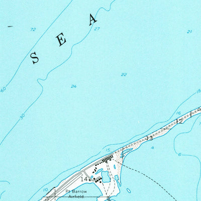United States Geological Survey Barrow B-4, AK (1955, 63360-Scale) digital map
