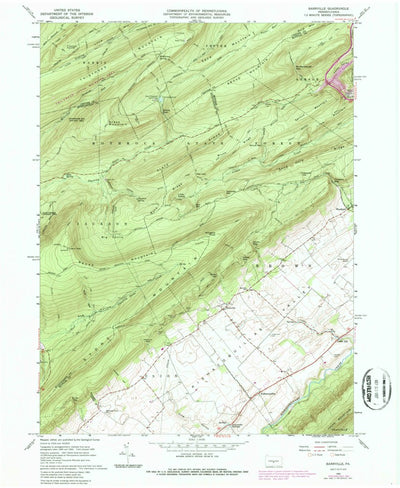 United States Geological Survey Barrville, PA (1966, 24000-Scale) digital map