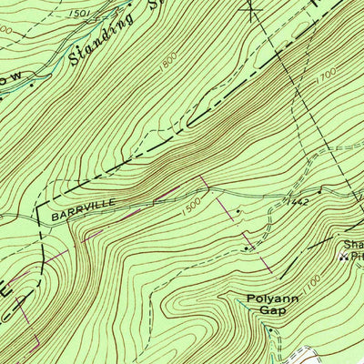 United States Geological Survey Barrville, PA (1966, 24000-Scale) digital map