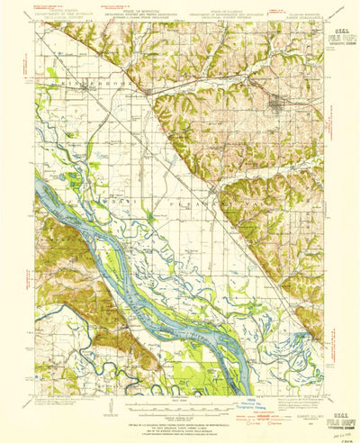 United States Geological Survey Barry, IL-MO (1936, 62500-Scale) digital map
