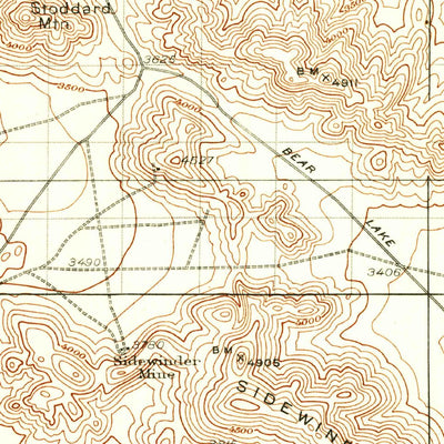 United States Geological Survey Barstow, CA (1932, 125000-Scale) digital map