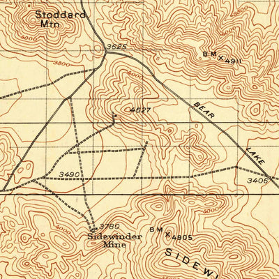 United States Geological Survey Barstow, CA (1934, 125000-Scale) digital map