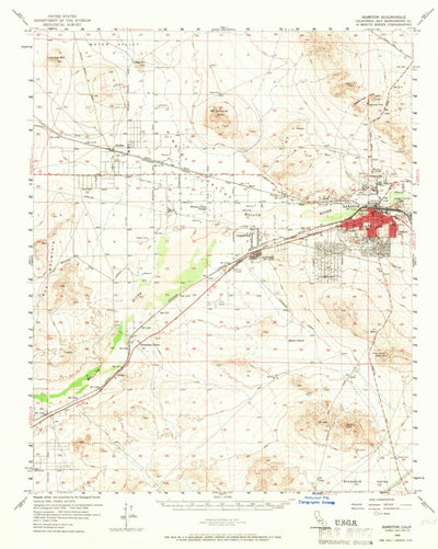 United States Geological Survey Barstow, CA (1956, 62500-Scale) digital map