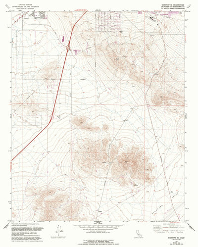 United States Geological Survey Barstow SE, CA (1971, 24000-Scale) digital map