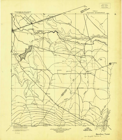 United States Geological Survey Barstow, TX (1931, 125000-Scale) digital map