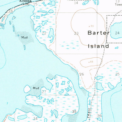 United States Geological Survey Barter Island A-5, AK (1955, 63360-Scale) digital map