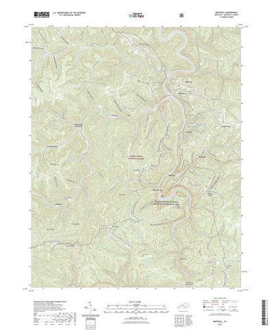 United States Geological Survey Barthell, KY (2022, 24000-Scale) digital map