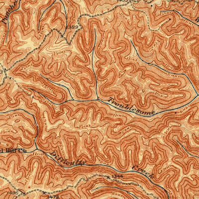 United States Geological Survey Barthell, KY-TN (1934, 62500-Scale) digital map