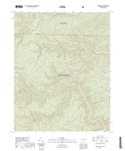 United States Geological Survey Barthell SW, TN (2022, 24000-Scale) digital map