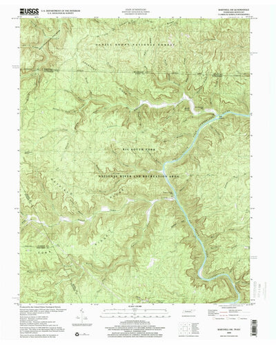 United States Geological Survey Barthell SW, TN-KY (2000, 24000-Scale) digital map