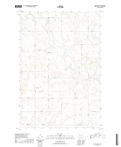 United States Geological Survey Barths Butte, ND (2020, 24000-Scale) digital map