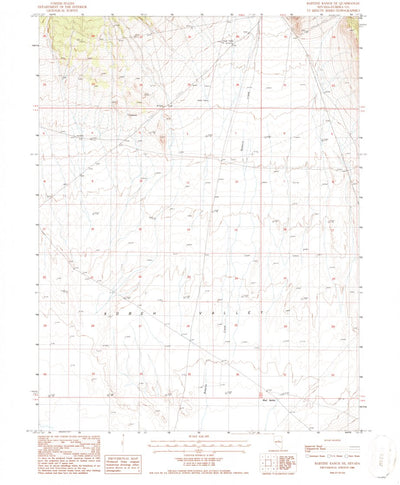 United States Geological Survey Bartine Ranch NE, NV (1986, 24000-Scale) digital map