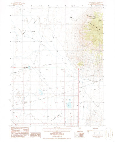 United States Geological Survey Bartine Ranch, NV (1986, 24000-Scale) digital map