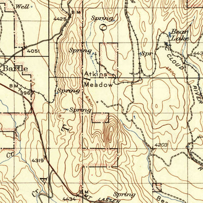 United States Geological Survey Bartle, CA (1939, 125000-Scale) digital map