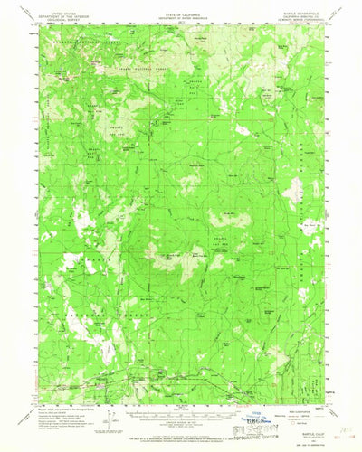 United States Geological Survey Bartle, CA (1961, 62500-Scale) digital map