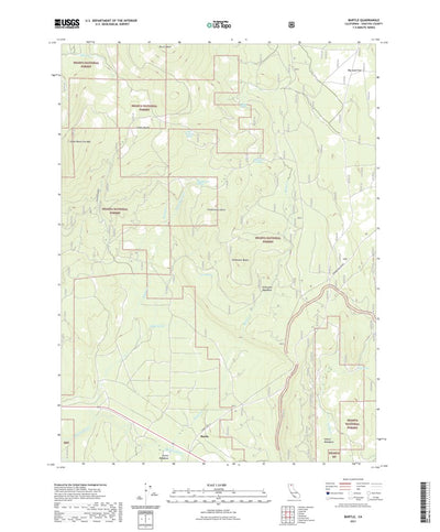 United States Geological Survey Bartle, CA (2021, 24000-Scale) digital map