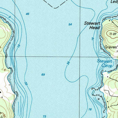 United States Geological Survey Bartlett Island, ME (1981, 24000-Scale) digital map
