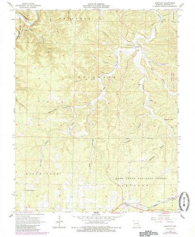 United States Geological Survey Bartlett, MO (1964, 24000-Scale) digital map