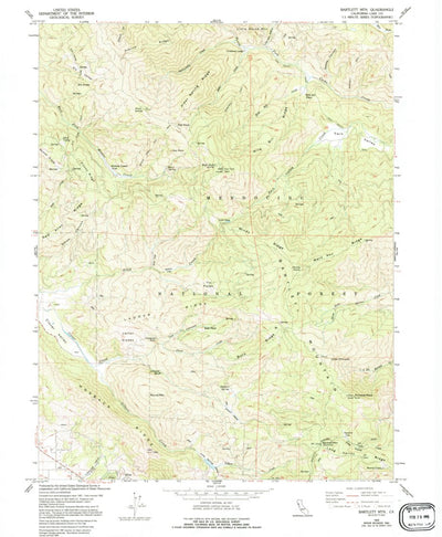 United States Geological Survey Bartlett Mountain, CA (1958, 24000-Scale) digital map