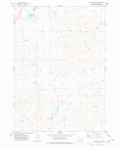 United States Geological Survey Bartlett Mountain, OR (1977, 24000-Scale) digital map