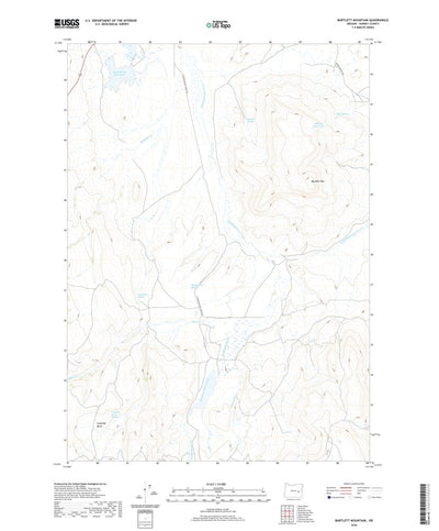 United States Geological Survey Bartlett Mountain, OR (2020, 24000-Scale) digital map