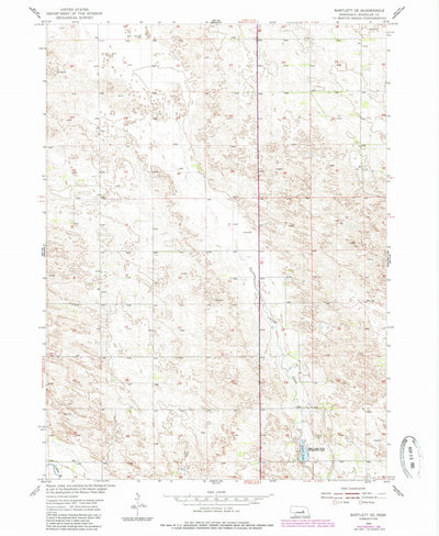 United States Geological Survey Bartlett SE, NE (1954, 24000-Scale) digital map