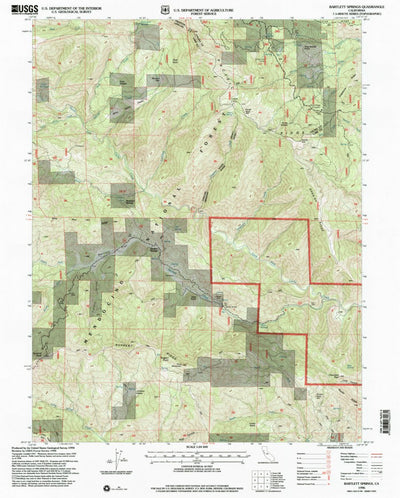 United States Geological Survey Bartlett Springs, CA (1996, 24000-Scale) digital map