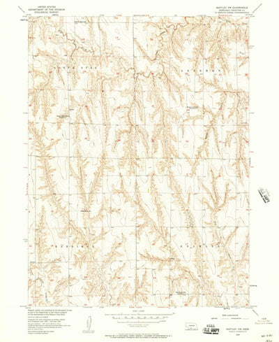 United States Geological Survey Bartley NW, NE (1956, 24000-Scale) digital map